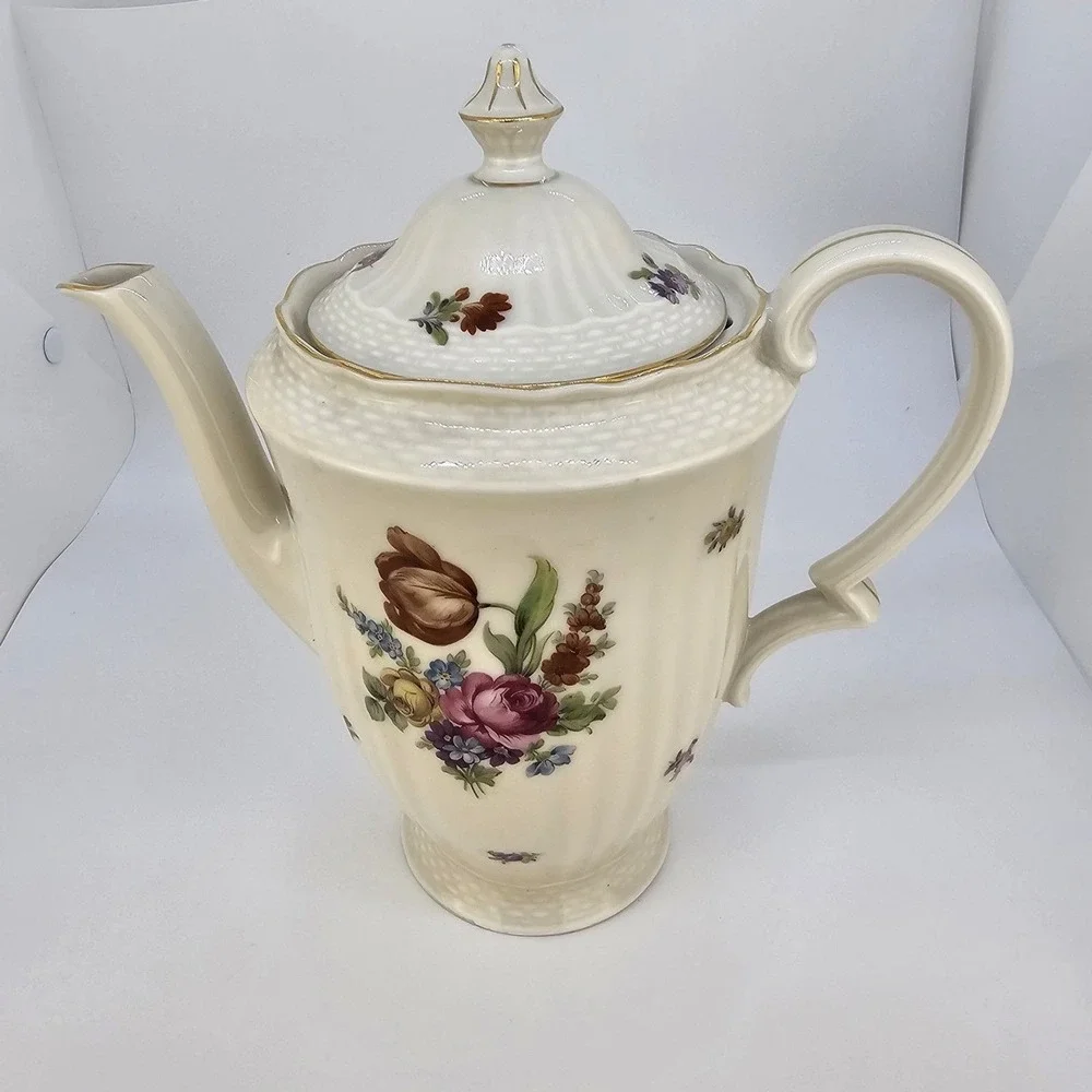 Epiag Czechoslovakia COFFEE TEA POT With Cream and Sugar Bowl China‎